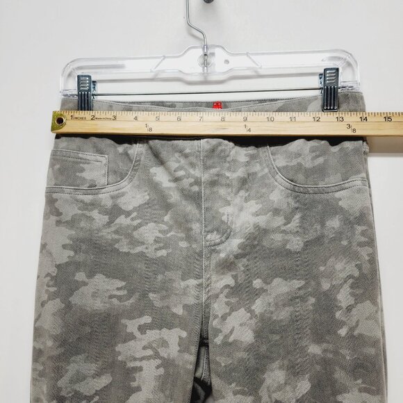 New Spanx Jean-ish Ankle Leggings Stone Wash Camo Pull On Stretch Medium Pants - Picture 4 of 11